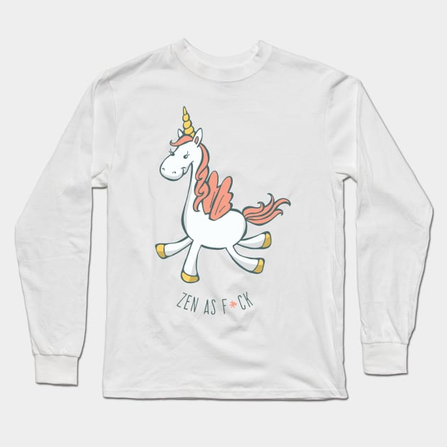 Zen Unicorn Long Sleeve T-Shirt by tamiboyce